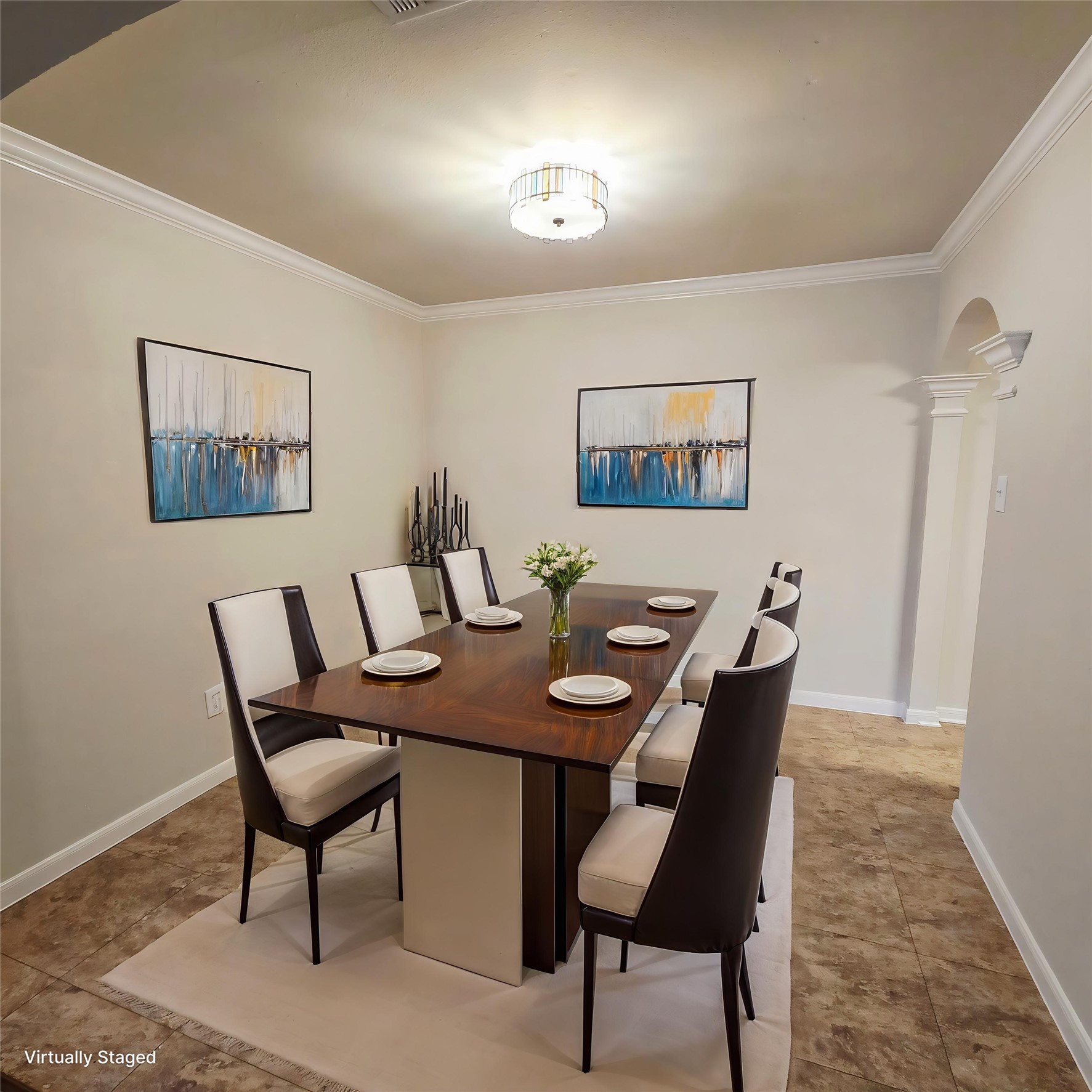6411 Slate Stone Street Houston, TX 77084 - Photo 26 of 38 Virtually staged: elegant dining room.
