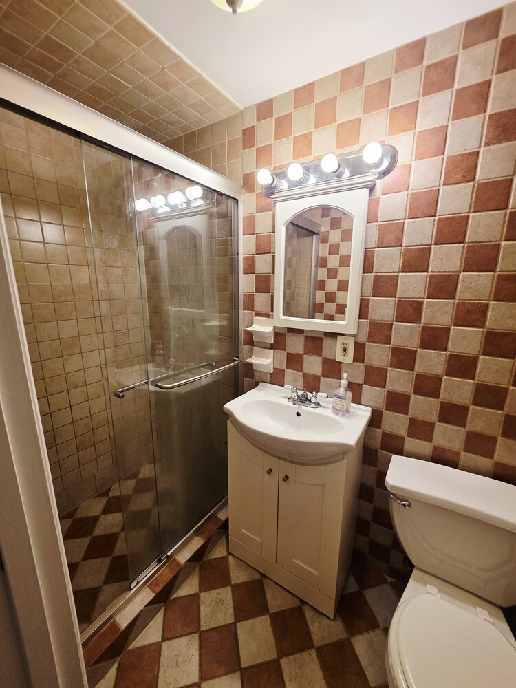 340 Atlantic Avenue, Unit 2L Brooklyn, NY 11201 - Photo 7 of 12 a bathroom with a sink and mirror with toilet
