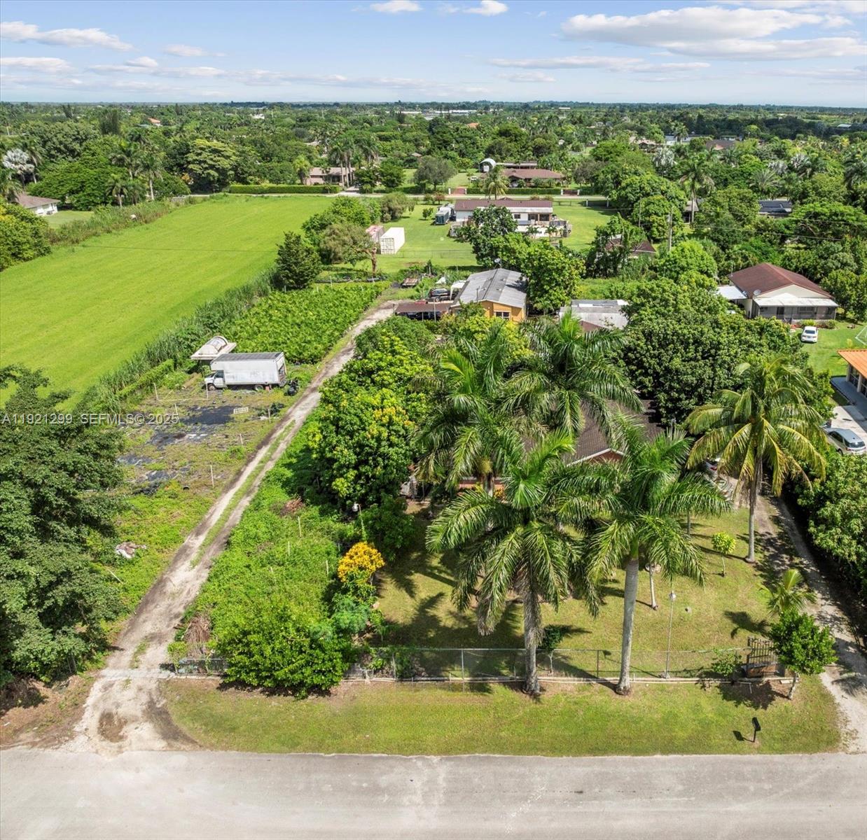 20851 Southwest 242nd Street Homestead, FL 33031 - Photo 41 of 42 a view of a garden with a building in the background
