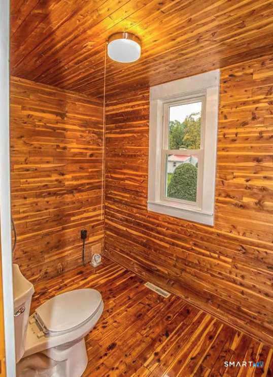 67 Middlefield Road Chester, MA 01011 - Photo 12 of 24 a bathroom with a toilet and a shower