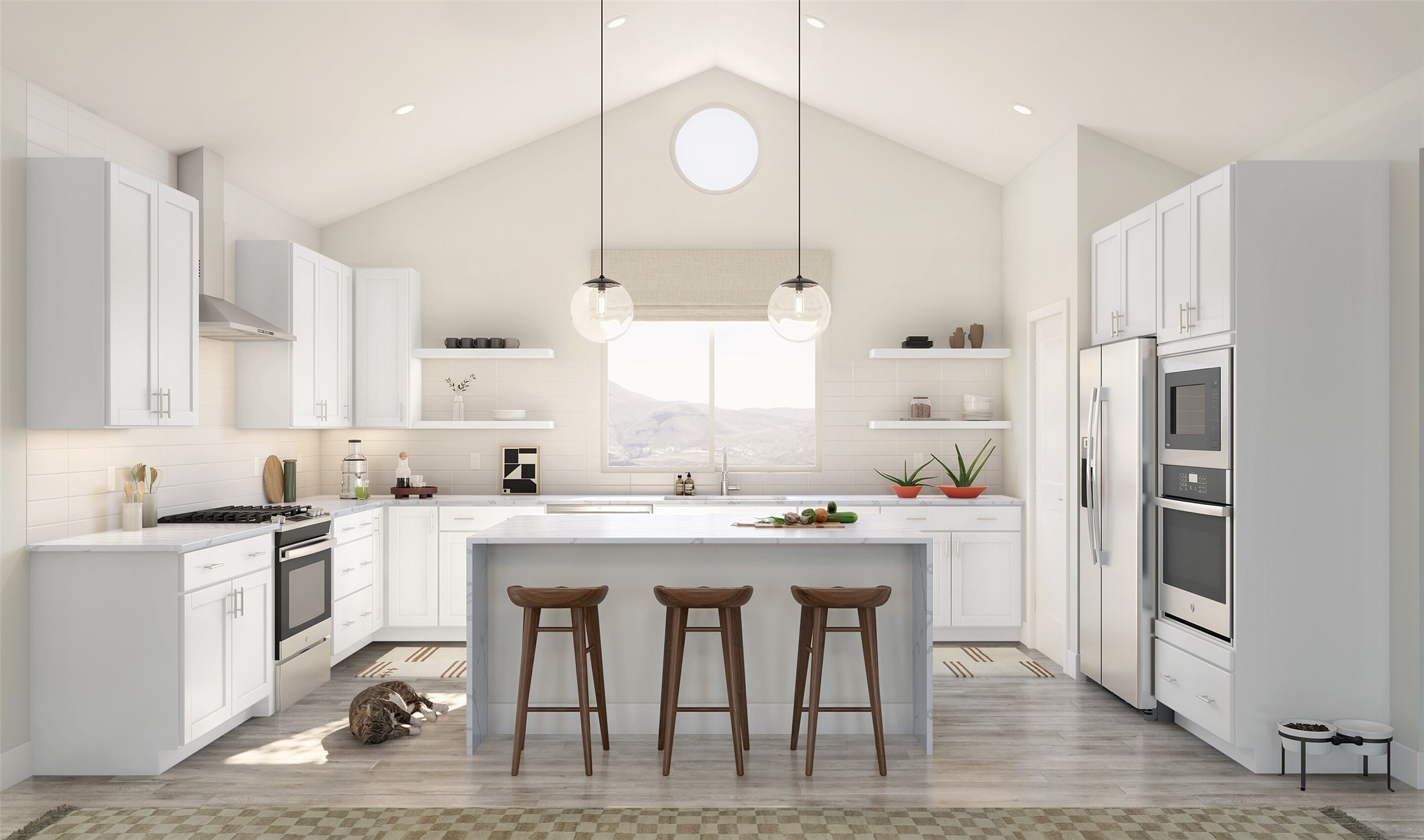 2810 Clapbread Lane Rosenberg, TX 77471 - Photo 4 of 39 a kitchen with a table chairs refrigerator and cabinets