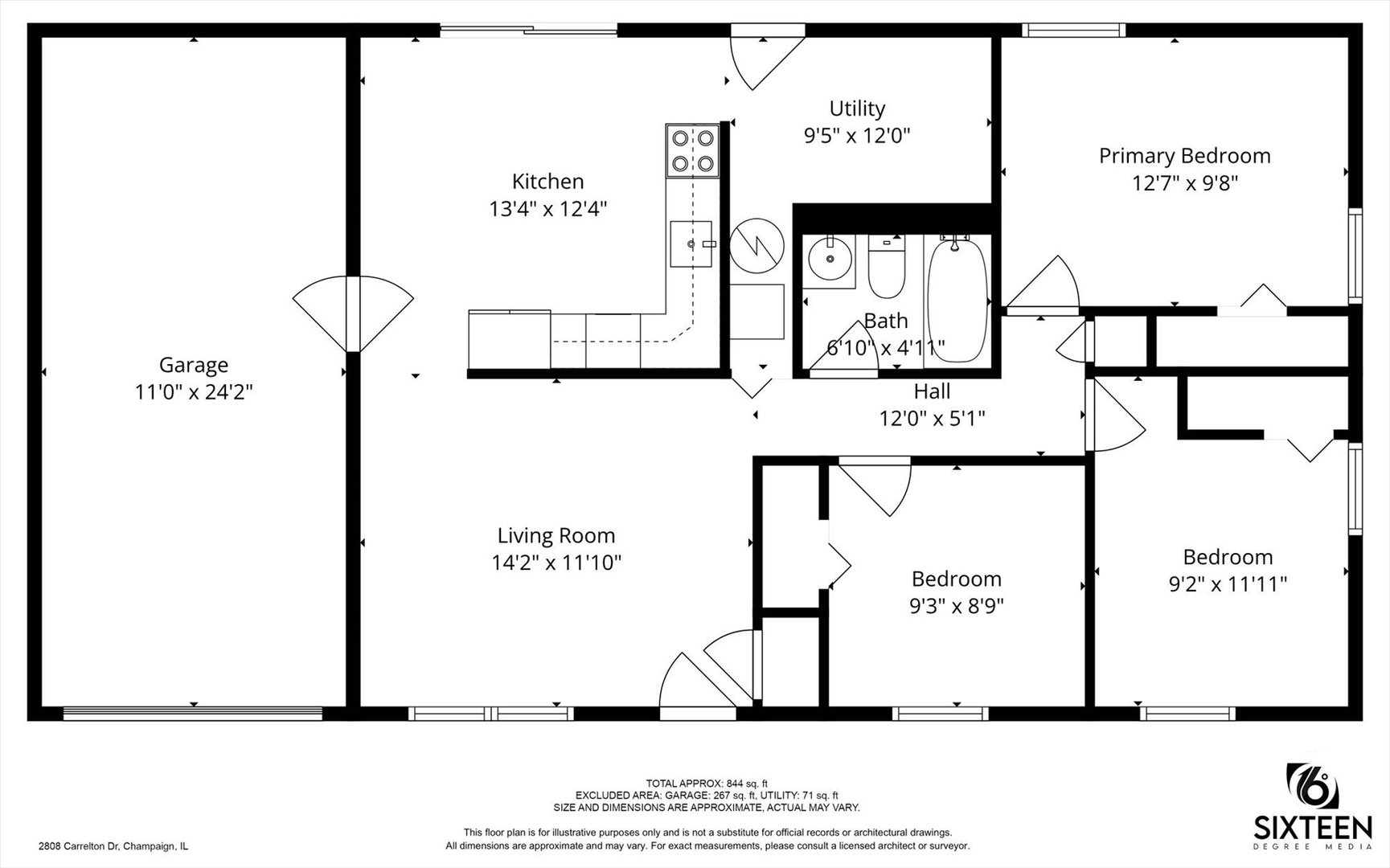 2808 Carrelton Drive Champaign, IL 61821 - Photo 24 of 24 a picture of a floor plan