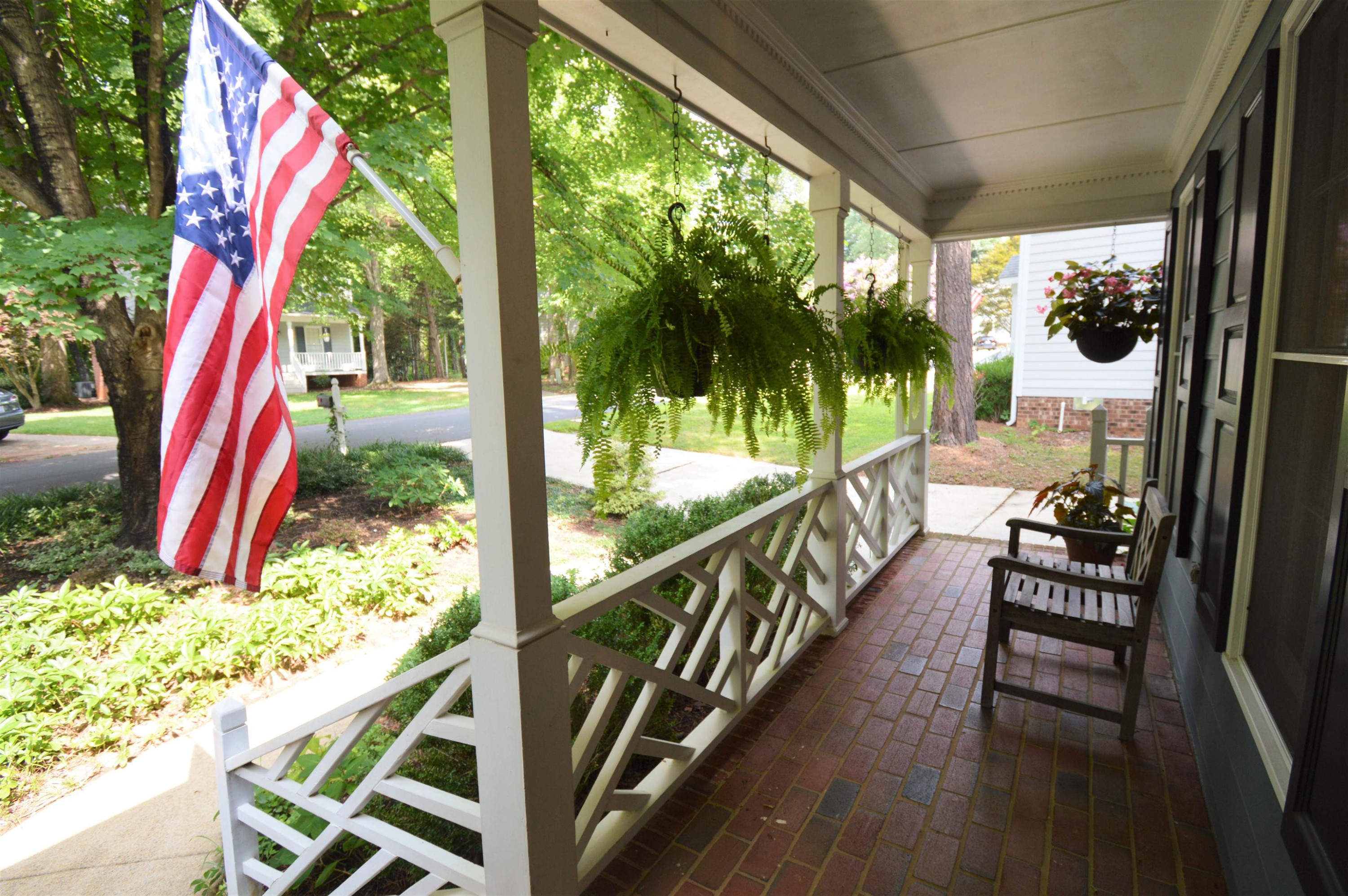 7008 Sandringham Drive Raleigh, NC 27613 - Photo 3 of 52 Such a spectacular view from this beautiful front porch. Front Porch