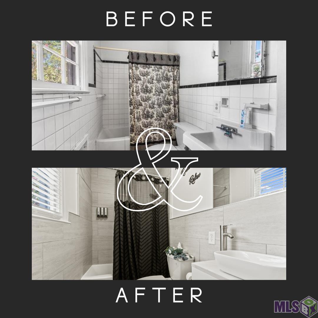 3650 Perkins Road Baton Rouge, LA 70808 - Photo 47 of 50 Before and After Upstairs Hall Bathroom