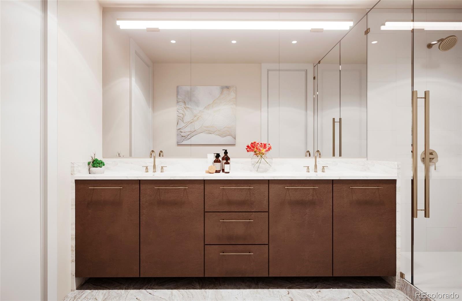 3411 Albion Street, Unit 7 Denver, CO 80207 - Photo 11 of 13 a bathroom with a sink and a mirror