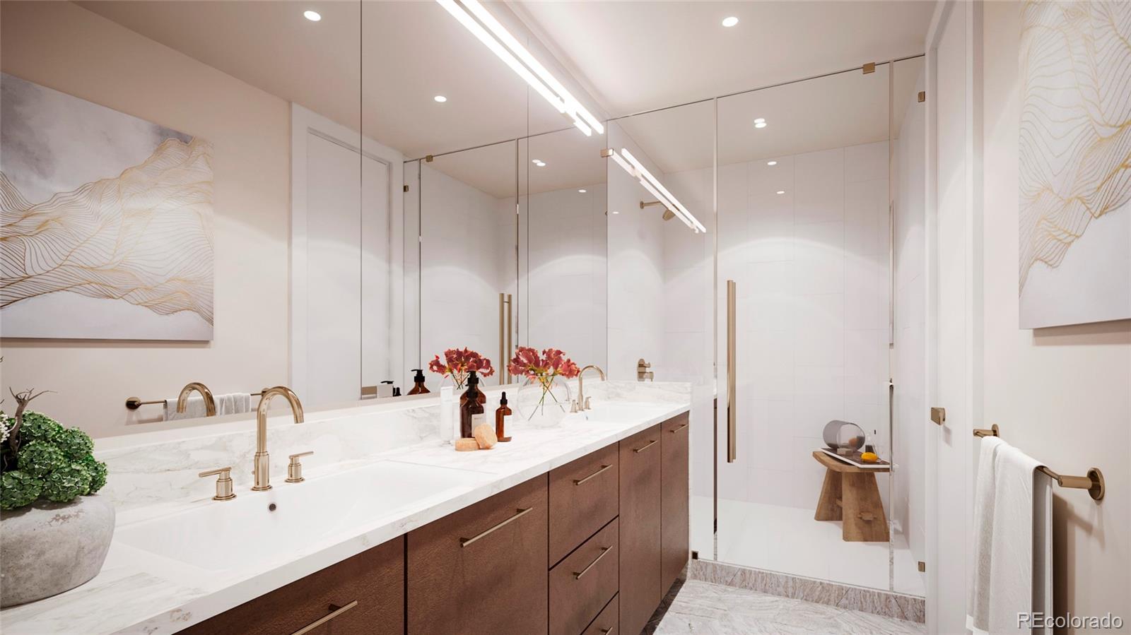 3411 Albion Street, Unit 7 Denver, CO 80207 - Photo 9 of 13 a bathroom with a sink double vanity
