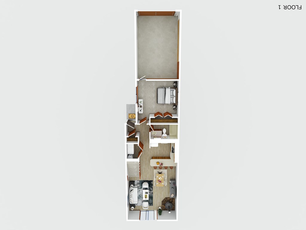 1630 Davis Avenue, Unit B13 McCall, ID 83638 - Photo 12 of 32 3D Rendering of Possible Furniture Layout
