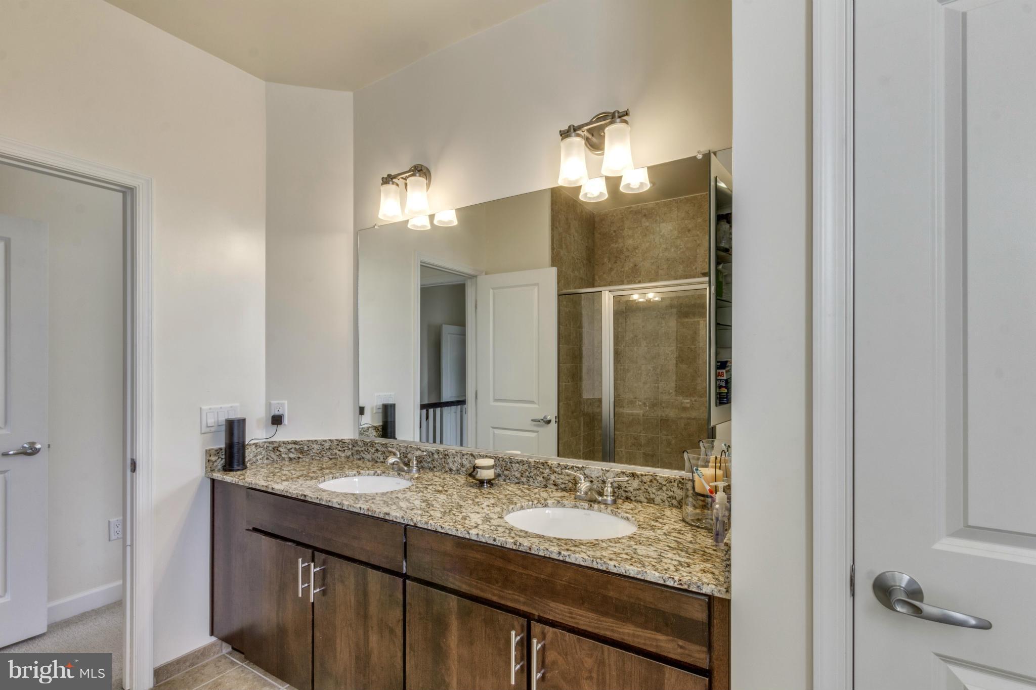 2524 Sheridan Road Southeast Washington, DC 20020 - Photo 15 of 20 a bathroom with a granite countertop sink and a large mirror
