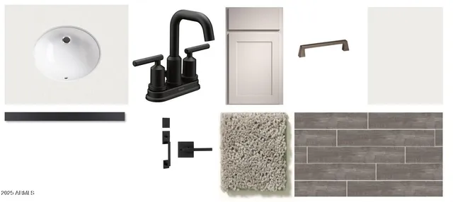 a bathroom with a sink and mirror