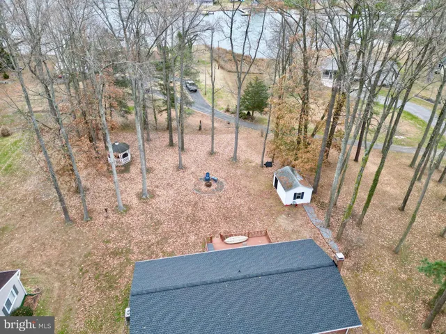 a view of lake and yard