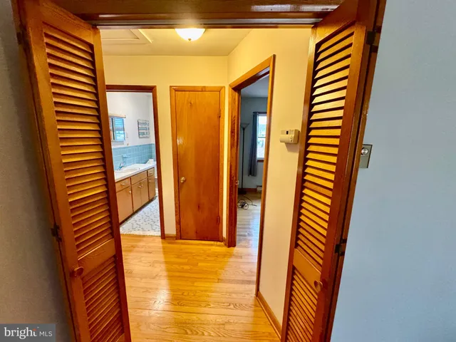 a view of a room with door