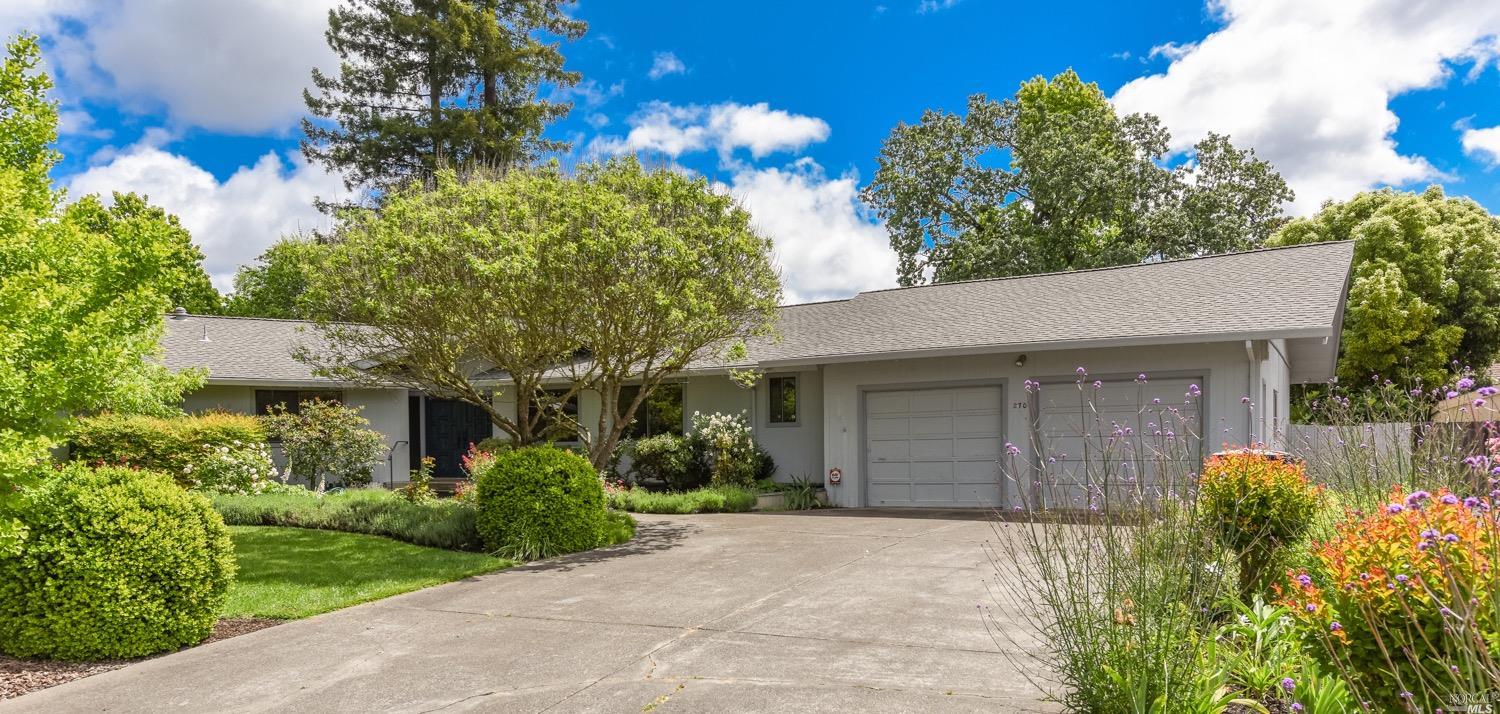 270 Oak Tree Court Santa Rosa, CA 95401 - Photo 1 of 1 a view of a house with a yard and potted plants