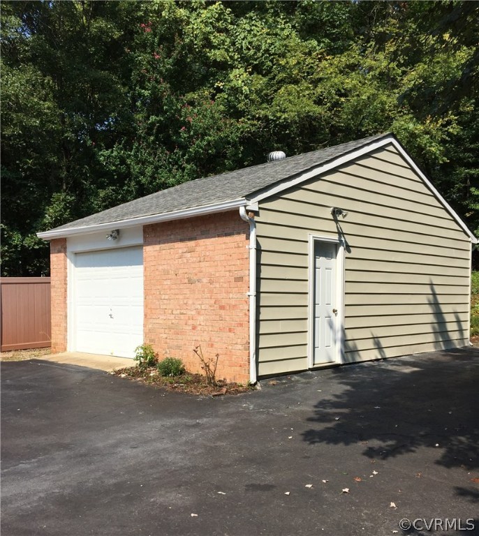 Garage has plenty of space for toys and not just y