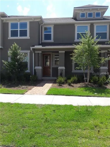 a house view with garden space