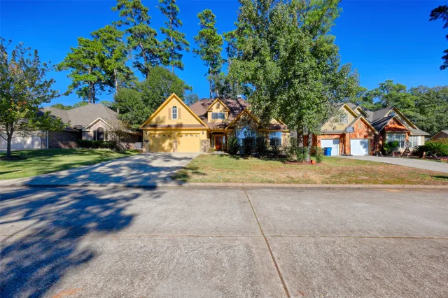 a house with trees in the background