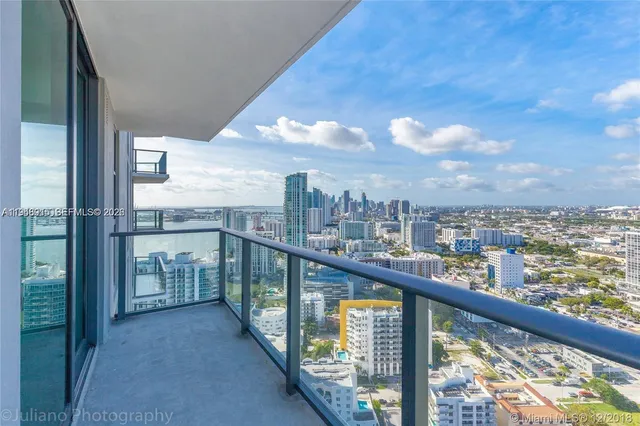 a city view from a balcony