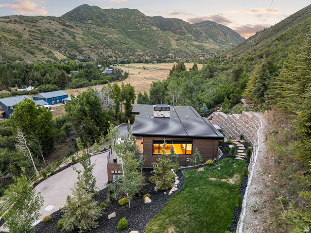 1400 Weber Wild Road Oakley, UT 84055 - Photo 54 of 55 Modern architectural residence featuring a dark-toned exterior and a dark-pitched roof