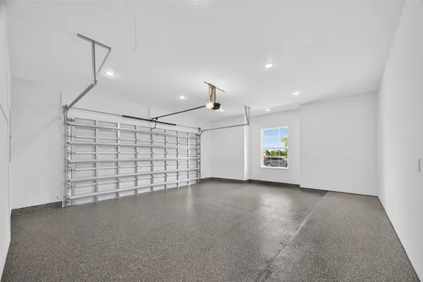a view of a garage