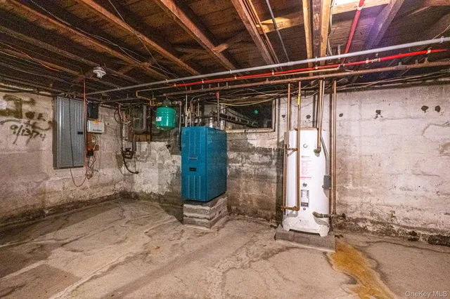 a view of a room with wooden walls