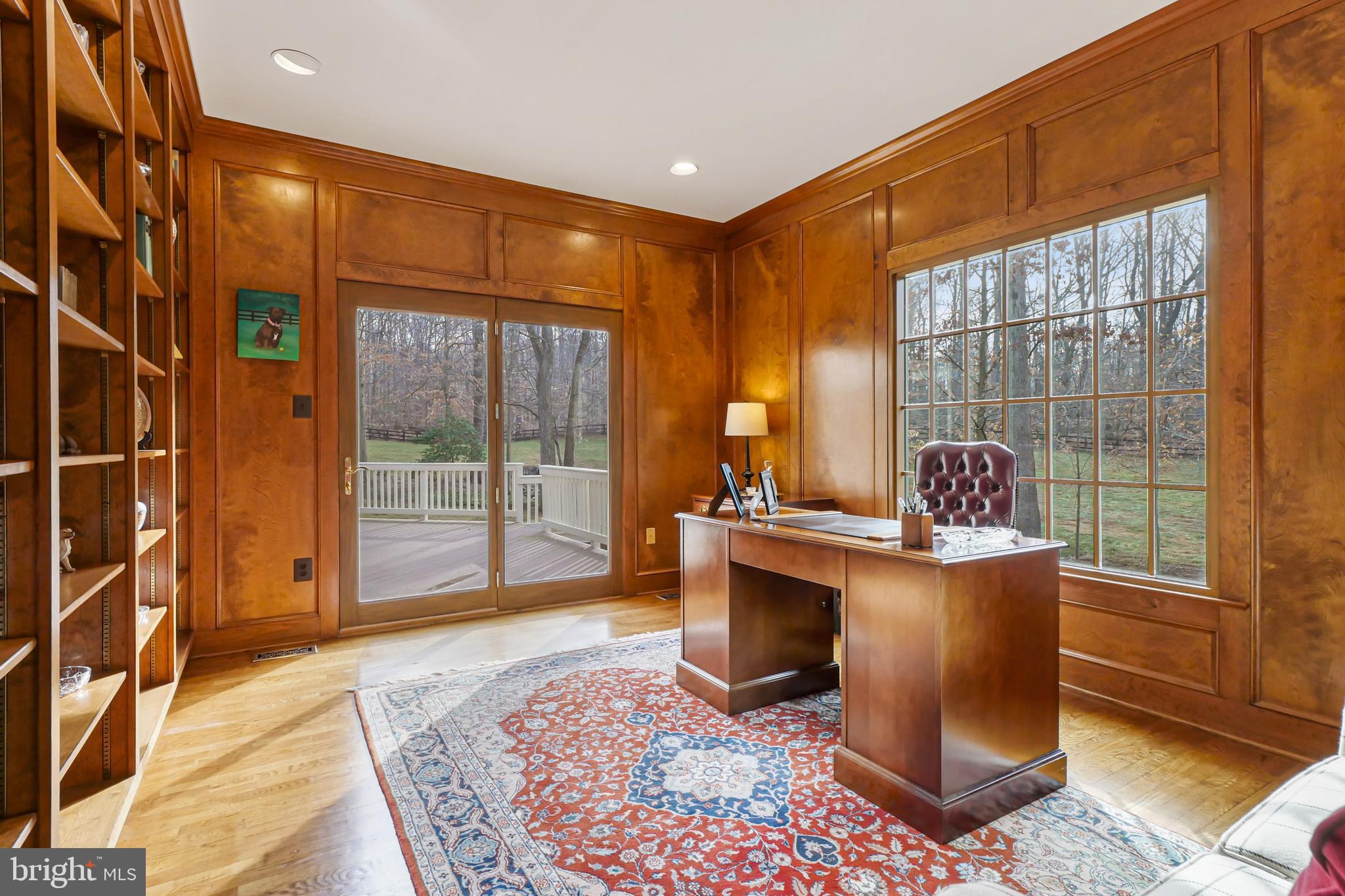 7407 Willowbrook Road Fairfax Station, VA 22039 - Photo 16 of 55 Main level study w/custom woodworking & walkout