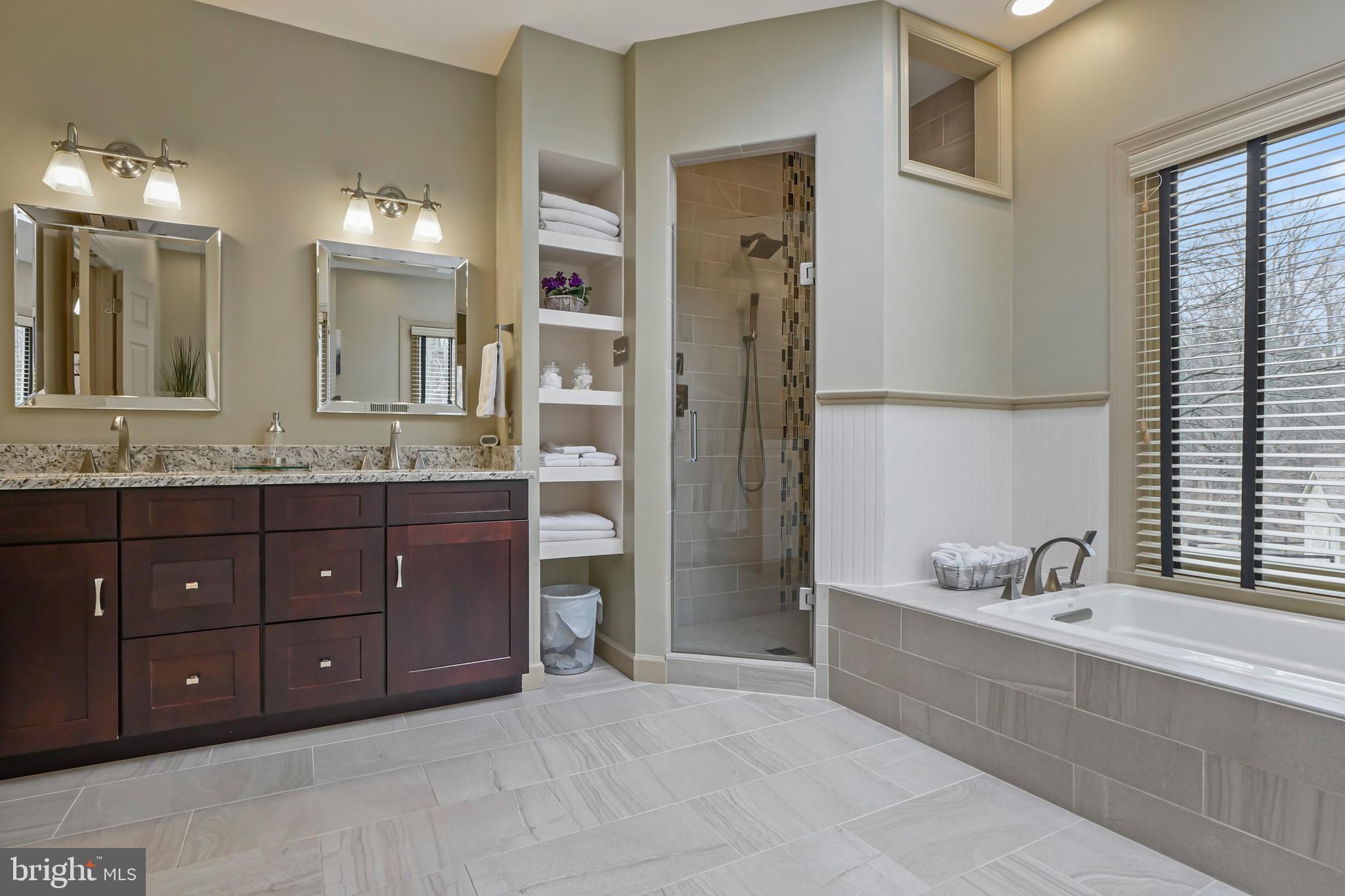 7407 Willowbrook Road Fairfax Station, VA 22039 - Photo 24 of 55 Primary bath w/dual sinks, updated shower, soaking