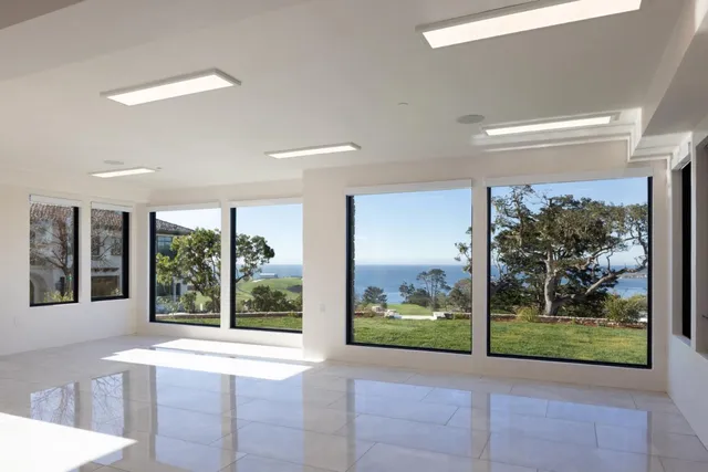 a view of swimming pool with outdoor seating and plants