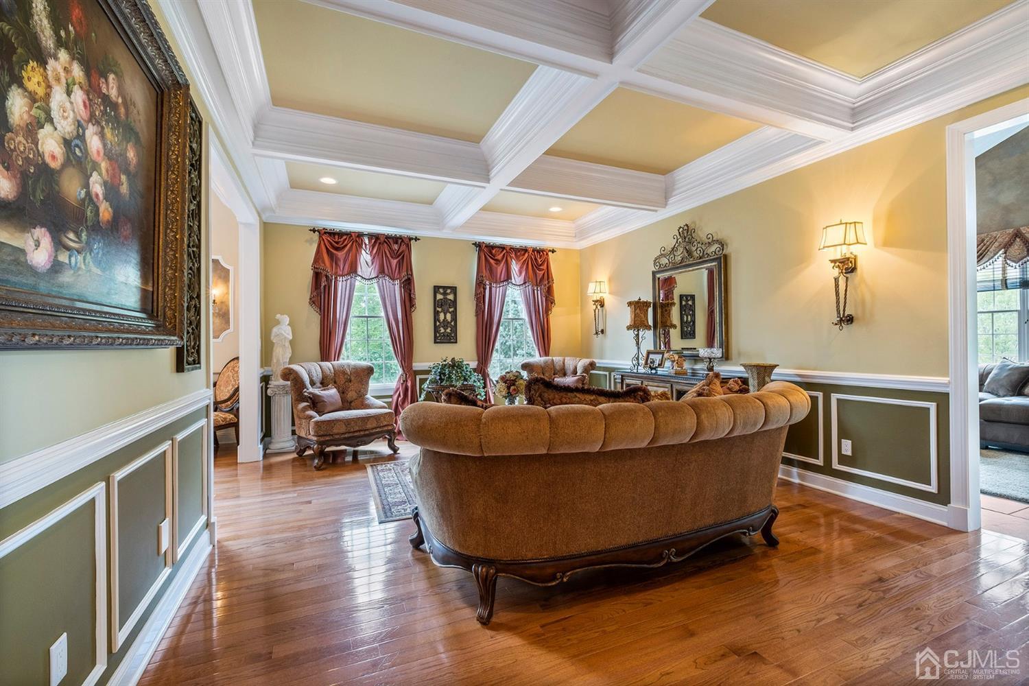 12 Horseshoe Court Monroe Township, NJ 08831 - Photo 5 of 81 a living room with furniture and a fireplace