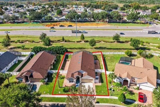 an aerial view of tennis court