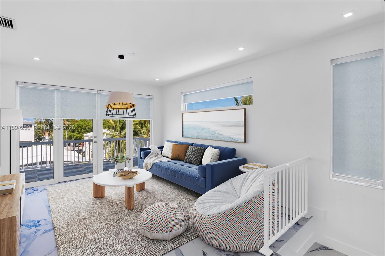 84 Coral Way Key Largo, FL 33037 - Photo 24 of 55 a living room with furniture and a large window