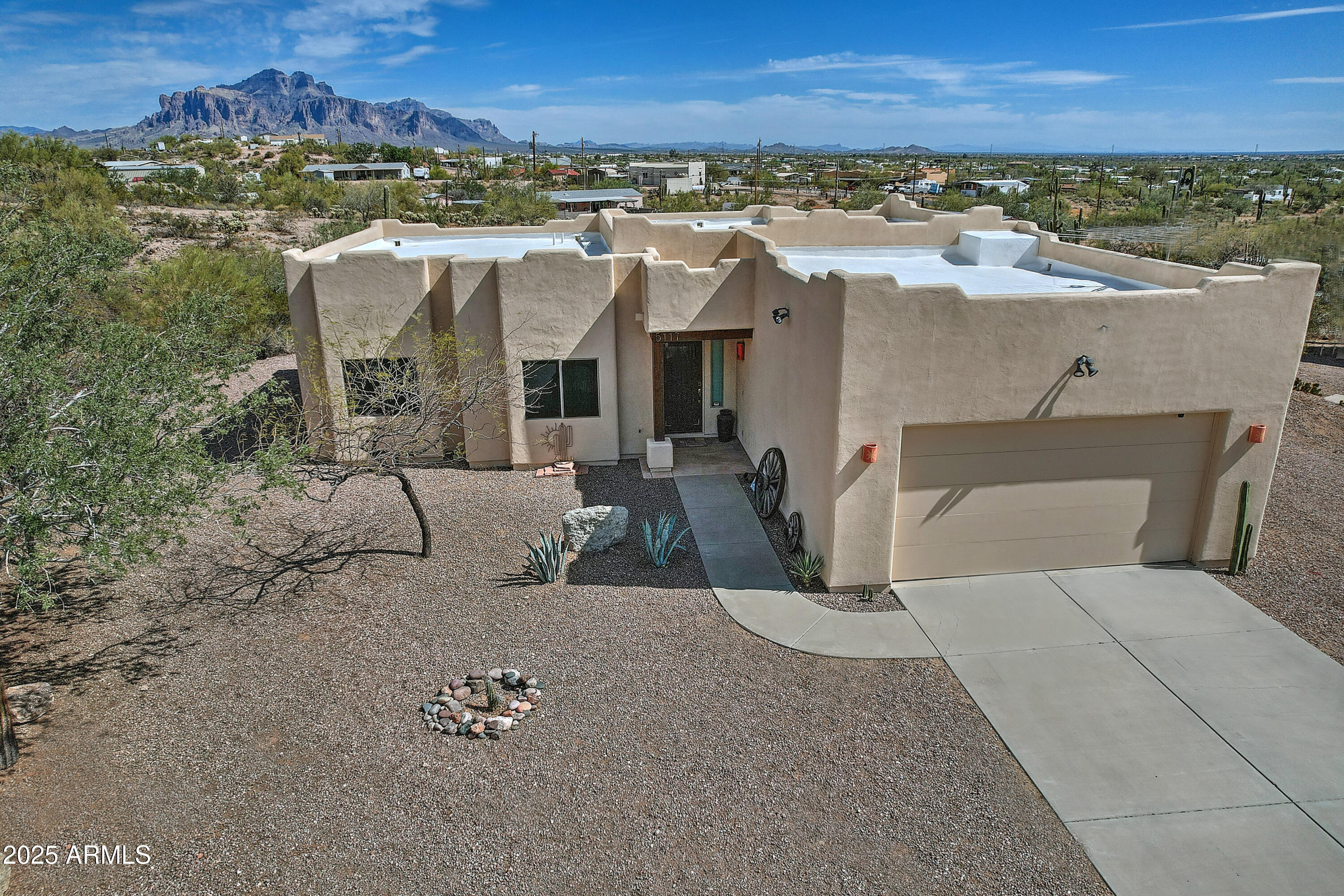 5117 North Chisholm Road Apache Junction, AZ 85120 - Photo 39 of 46 drone photo front of house
