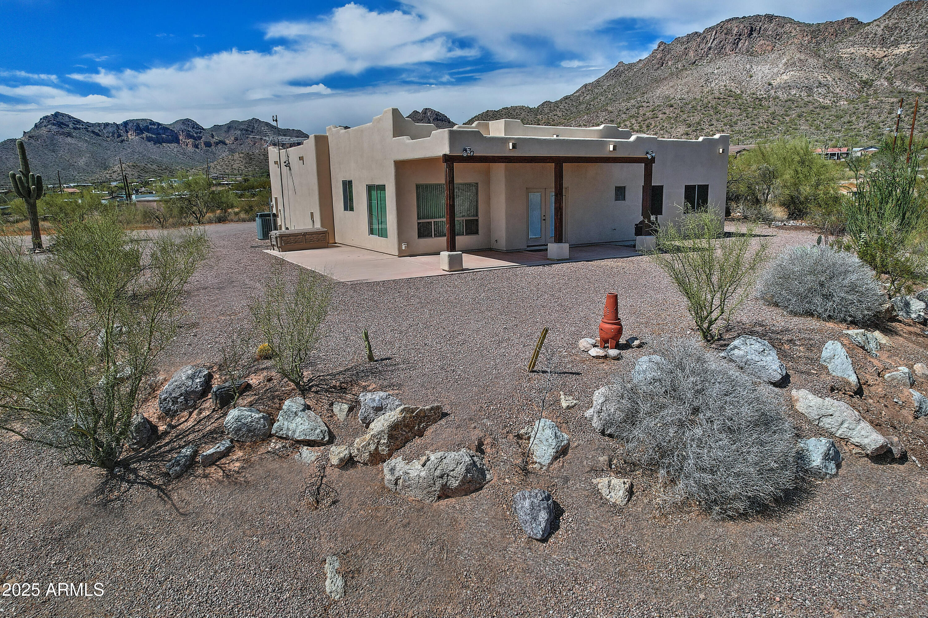 5117 North Chisholm Road Apache Junction, AZ 85120 - Photo 5 of 46 drone photo rear house