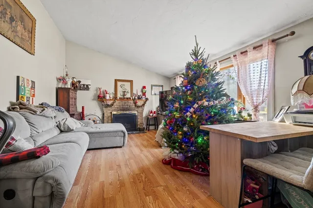 a front view of residential houses with yard