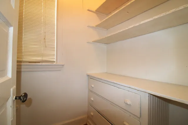 a utility room with a window