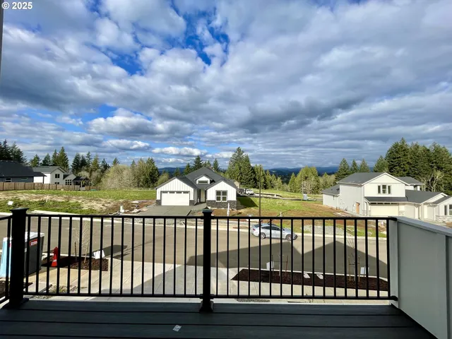 a city view from a balcony