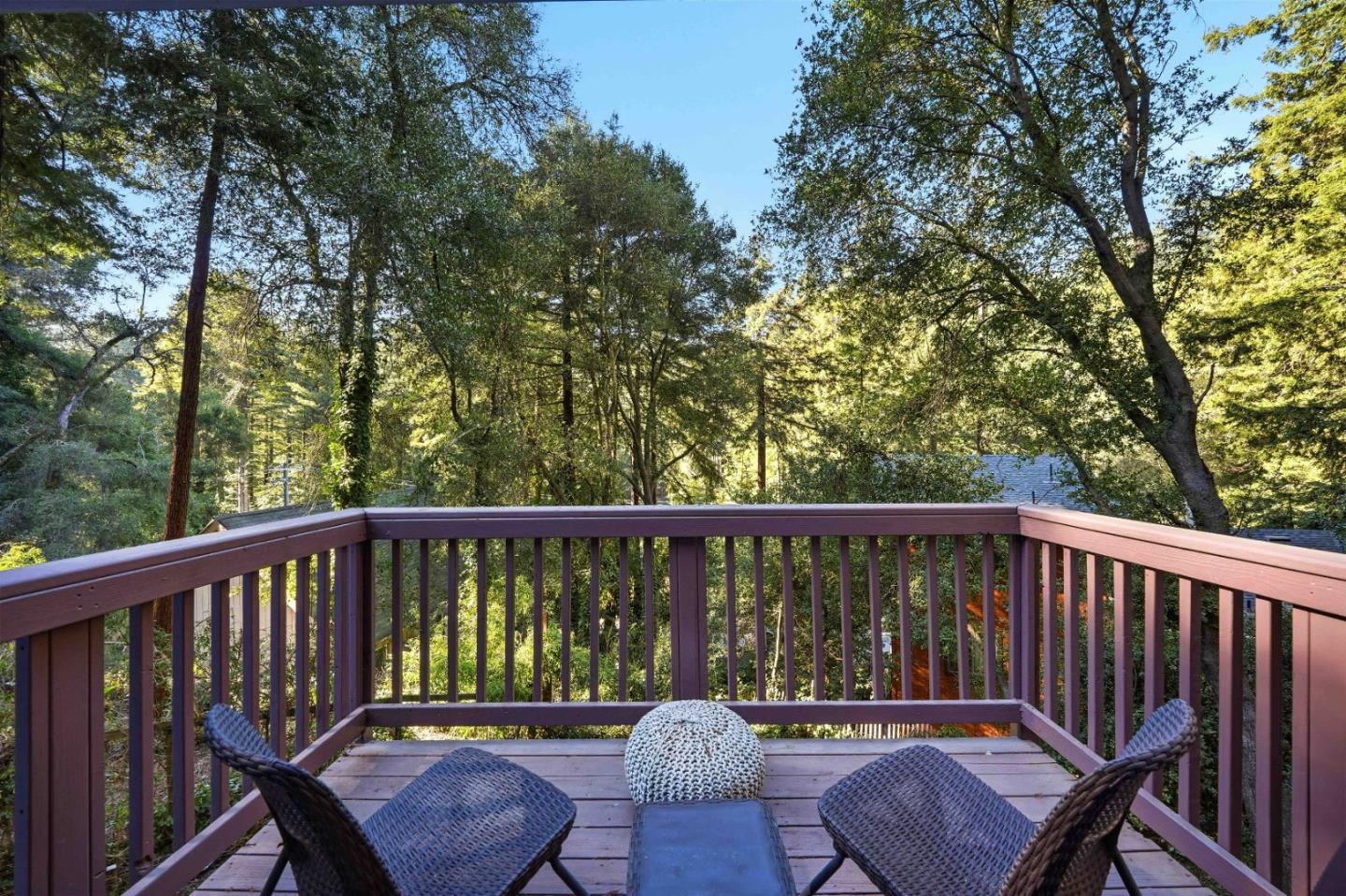 178 Madrona Road Boulder Creek, CA 95006 - Photo 5 of 22 a view of a two chairs in the deck