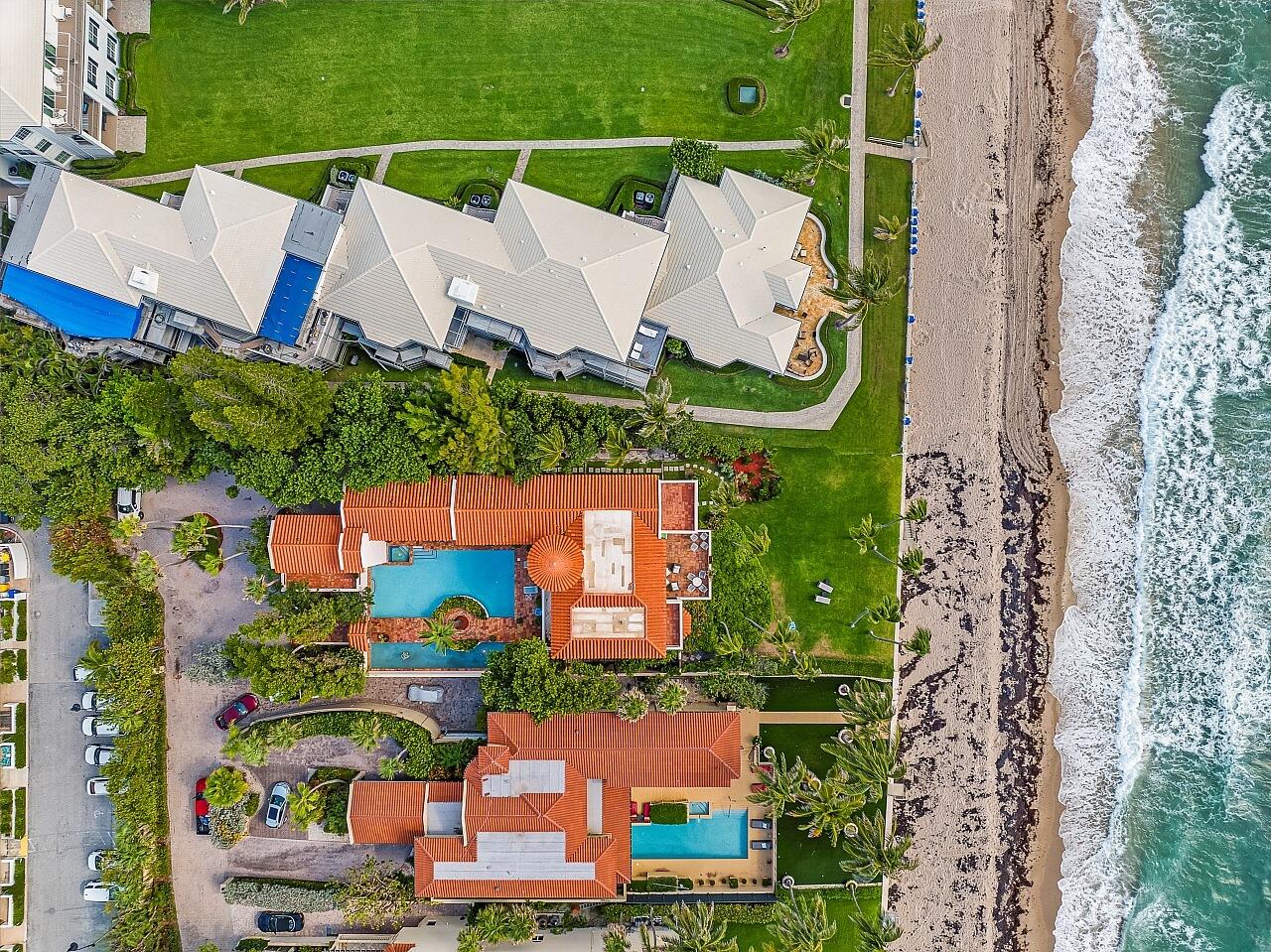 1 Ocean Lane Manalapan, FL 33462 - Photo 6 of 95 Aerial house at the end of the cul-d-sec