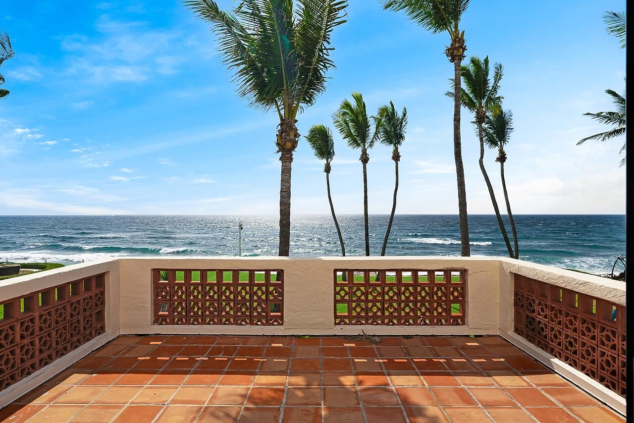 1 Ocean Lane Manalapan, FL 33462 - Photo 63 of 95 a view of a balcony with an ocean view