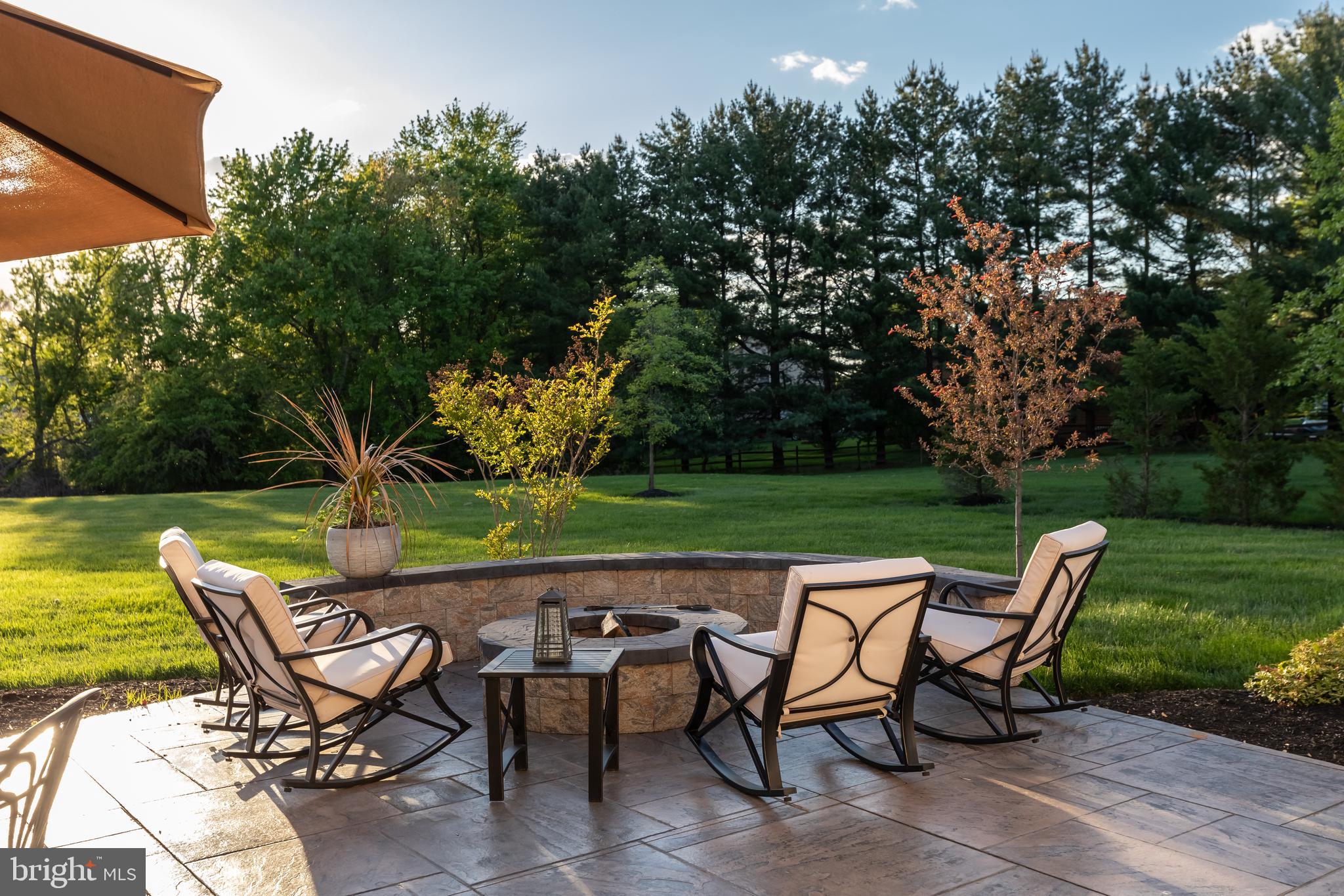 11 Polo Road Langhorne, PA 19047 - Photo 52 of 55 Masonry Firepit Views Tree Lined Open Space