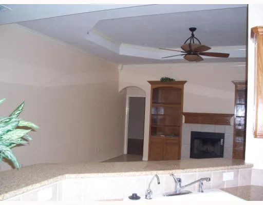 a view of a livingroom with a fireplace