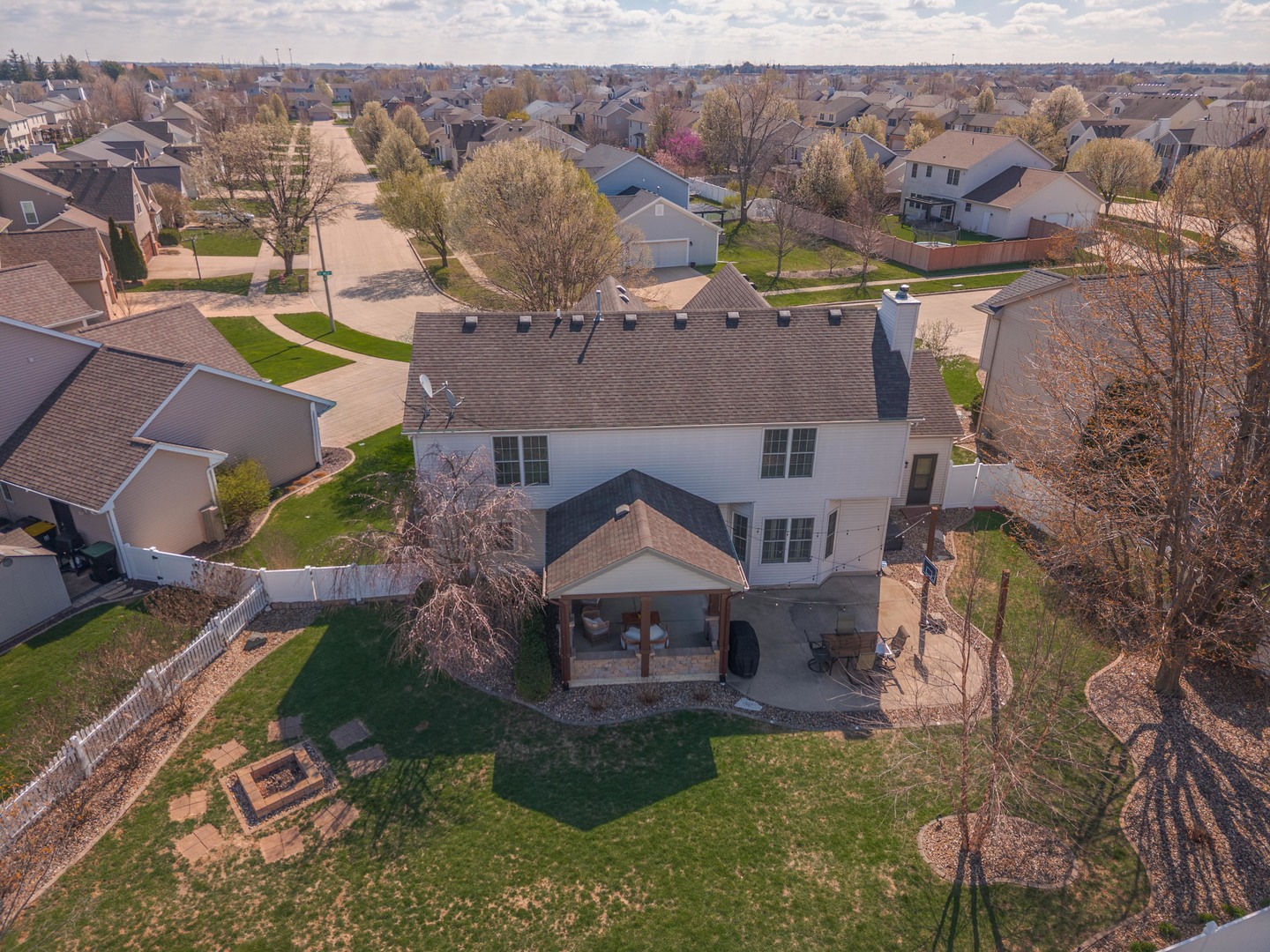 1223 Joy Walk Way Normal, IL 61761 - Photo 44 of 48 an aerial view of a house with a big yard