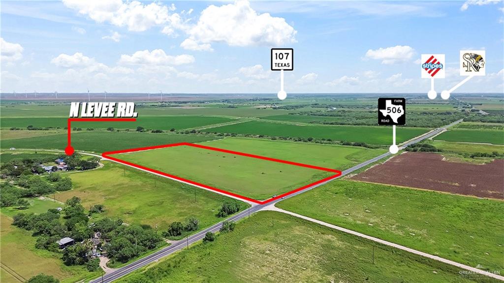 0 Fm 506 Highway Santa Rosa, TX 78593 - Photo 2 of 7 Expansive land parcel featuring clear boundaries and direct road frontage on N Levee Rd