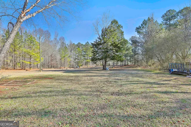 a house with trees in front of it