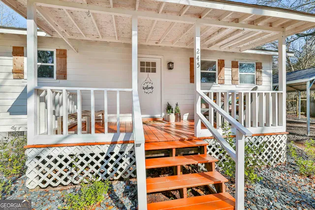 a house view with a garden space