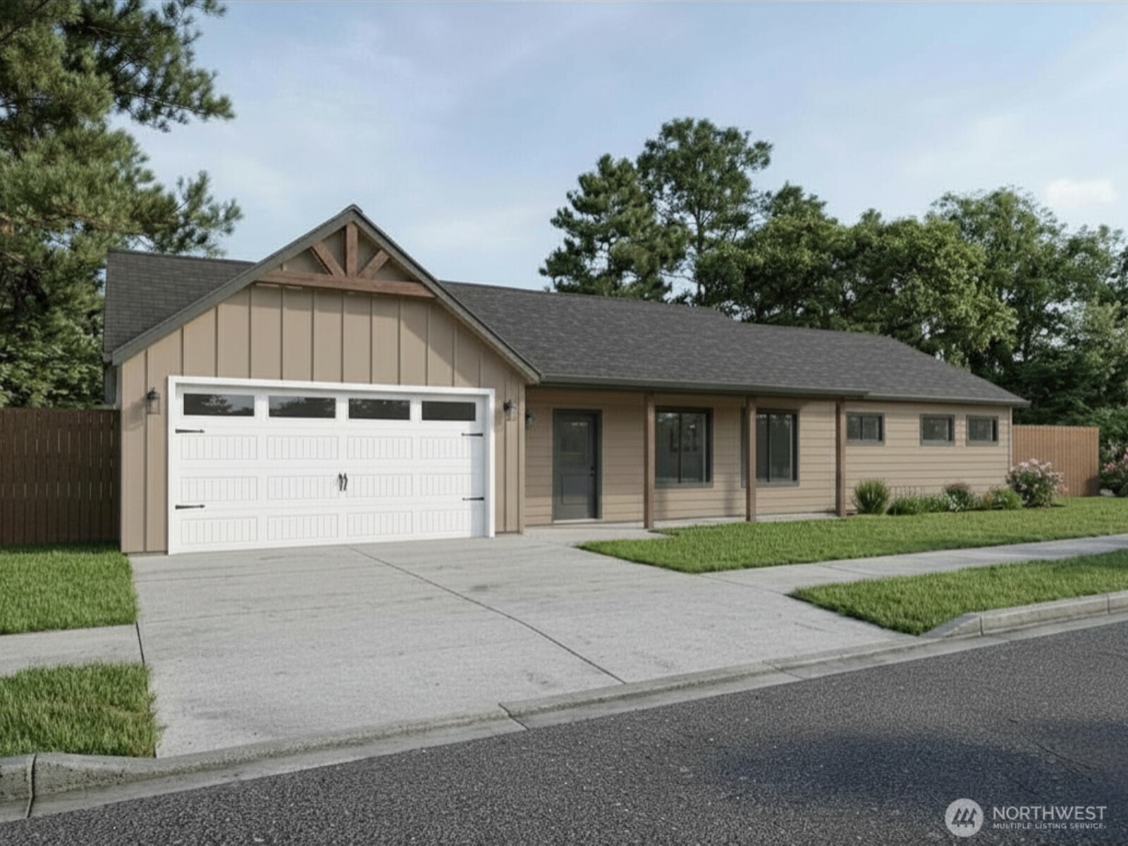 3 Endor Heights Vader, WA 98593 - Photo 1 of 15 a front view of a house with a yard and garage