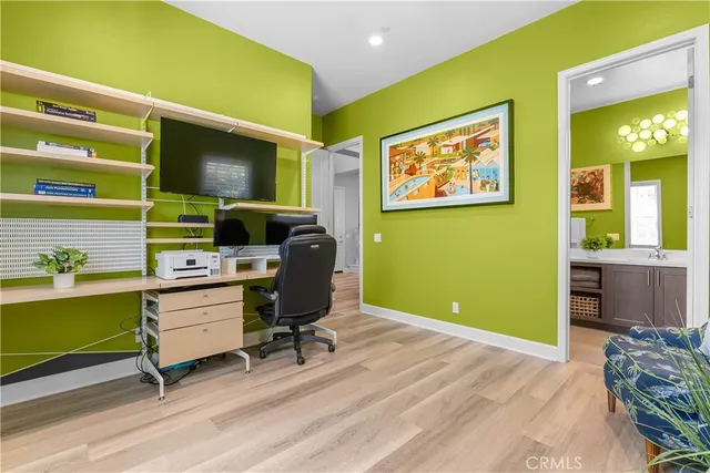 a dining room with furniture and a table