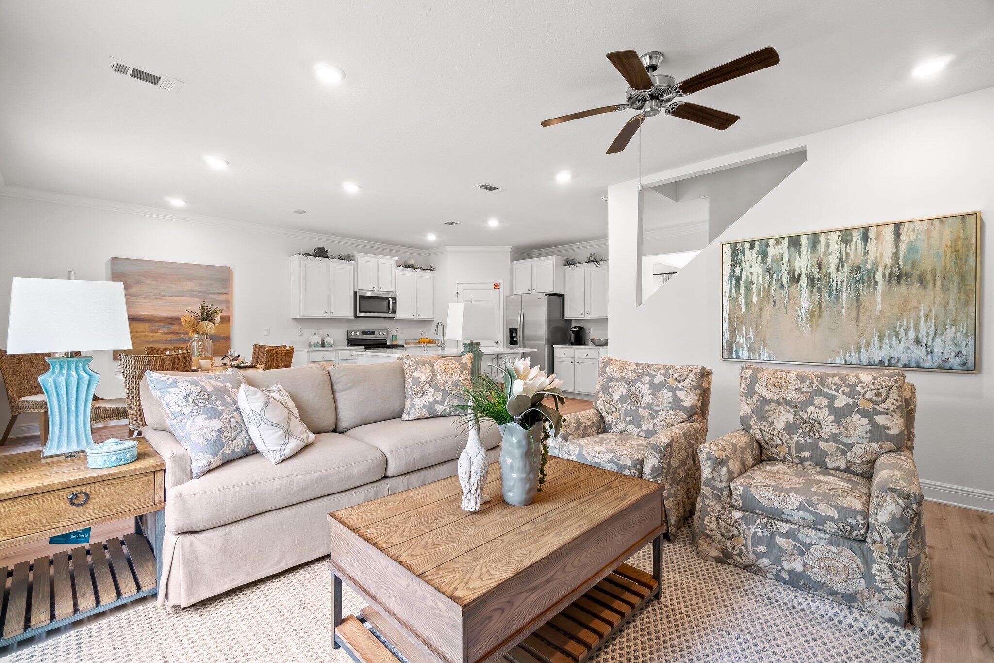 12096 East Harborview Road, Unit LOT 34 Santa Rosa Beach, FL 32459 - Photo 6 of 14 a living room with furniture and a wooden floor