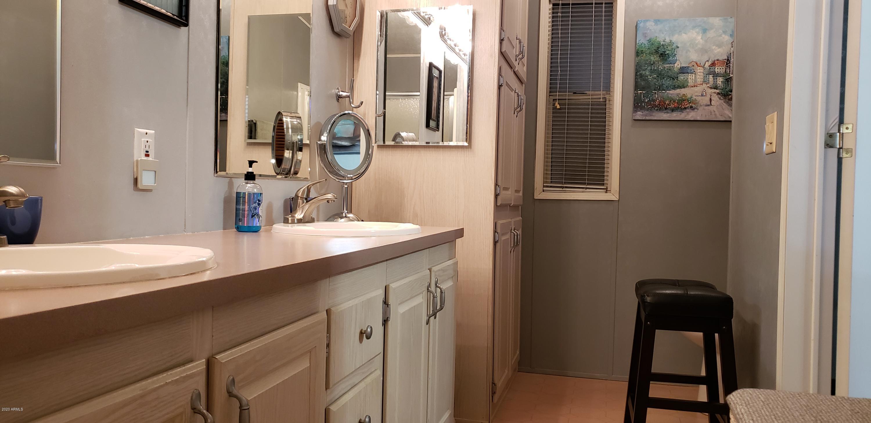 301 South Signal Butte Road, Unit 226 Apache Junction, AZ 85120 - Photo 20 of 42 a bathroom with a sink vanity and a mirror