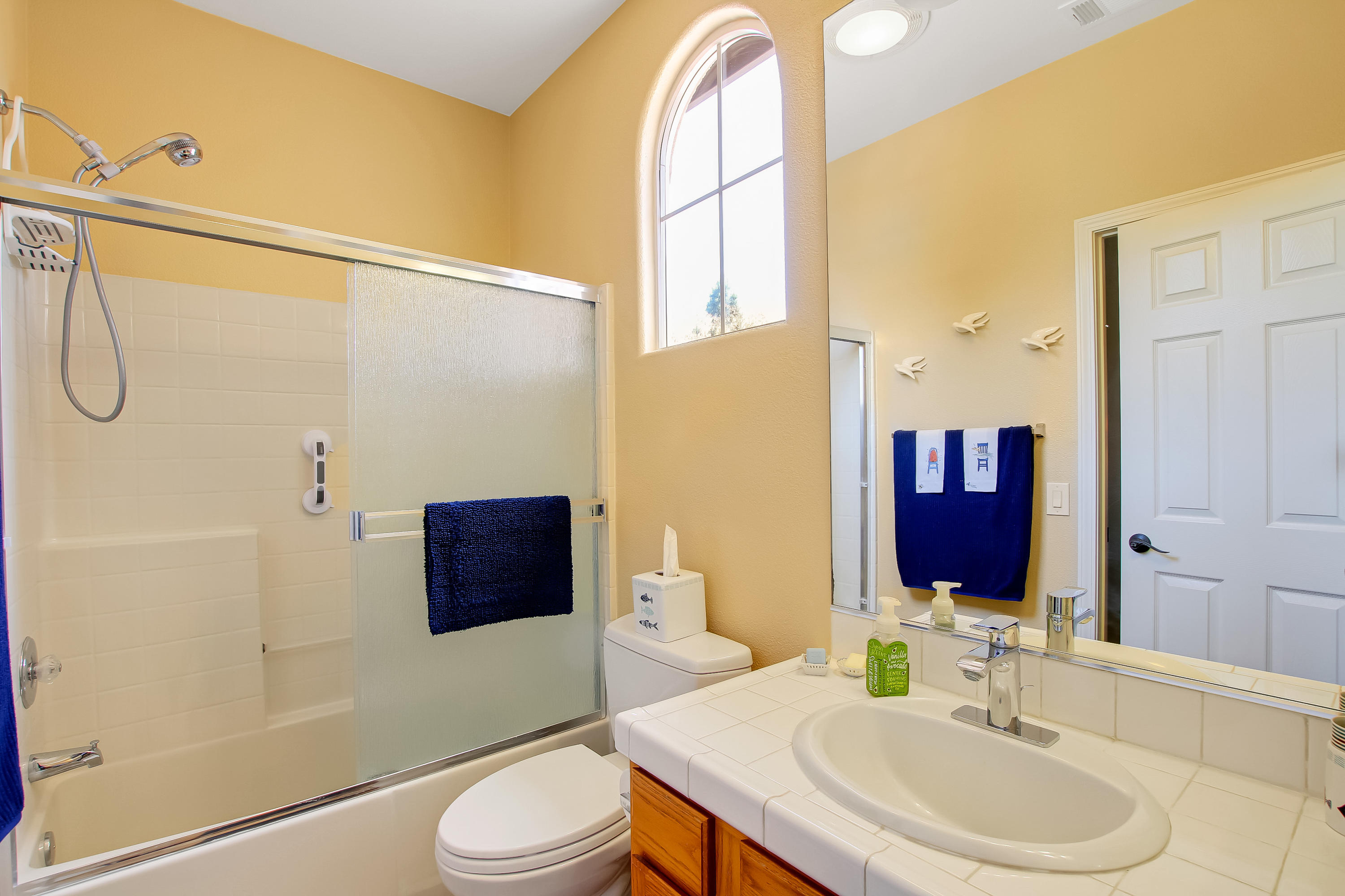 586 Poppyfield Place Goleta, CA 93117 - Photo 22 of 37 a bathroom with a sink a toilet and shower