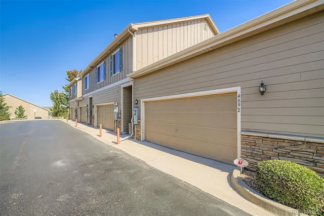 a view of a garden with a bench