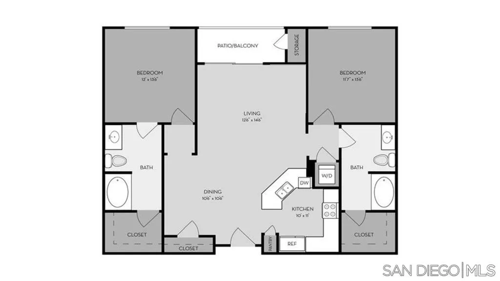 9263 Regents Road, Unit B203 La Jolla, CA 92037 - Photo 25 of 25 a picture of a floor plan